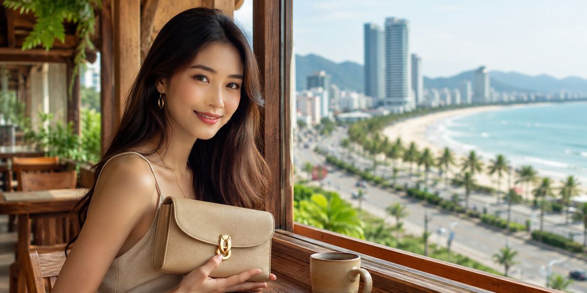 Người dùng đăng nhập ứng dụng casino tại Đà Nẵng bên ly cà phê